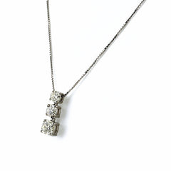 ダイヤモンド デザインネックレス ネックレス Pt900 Pt850 ダイヤモンド レディース ノンブランドジュエリー 【中古】nbjwl