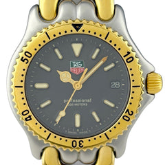 タグホイヤー プロフェッショナル セルシリーズ S95.213 腕時計 SS GP クォーツ グレー メンズ 時計 【中古】wtcbb