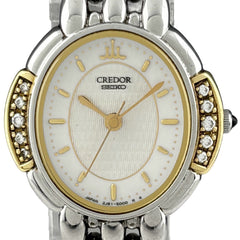 セイコー クレドール 2J81-5000 腕時計 SS YG ダイヤモンド クォーツ レディース 時計 【中古】wtcbb