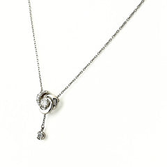 ヴァンドーム青山 メレダイヤ デザインネックレス プラチナ ペンダント ネックレス Pt950 Pt850 ダイヤモンド レディース ブランドジュエリー 【中古】brjwl