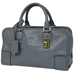 ロエベ アマソナ 28 アナグラム ロゴ ハンドバッグ レザー グレー レディース ブランドバッグ・小物 【中古】brbag