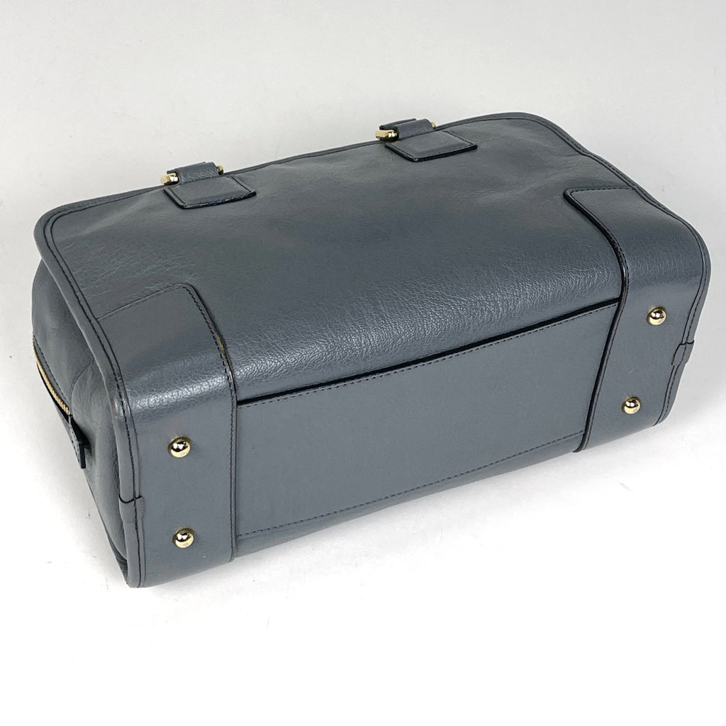 ロエベ アマソナ 28 アナグラム ロゴ ハンドバッグ レザー グレー