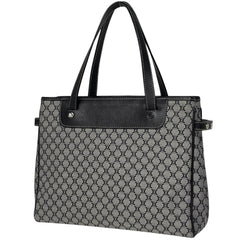 セリーヌ マカダム柄 ハンドバッグ 手提げ ハンドバッグ キャンバス ブラック レディース ブランドバッグ・小物 【中古】brbag