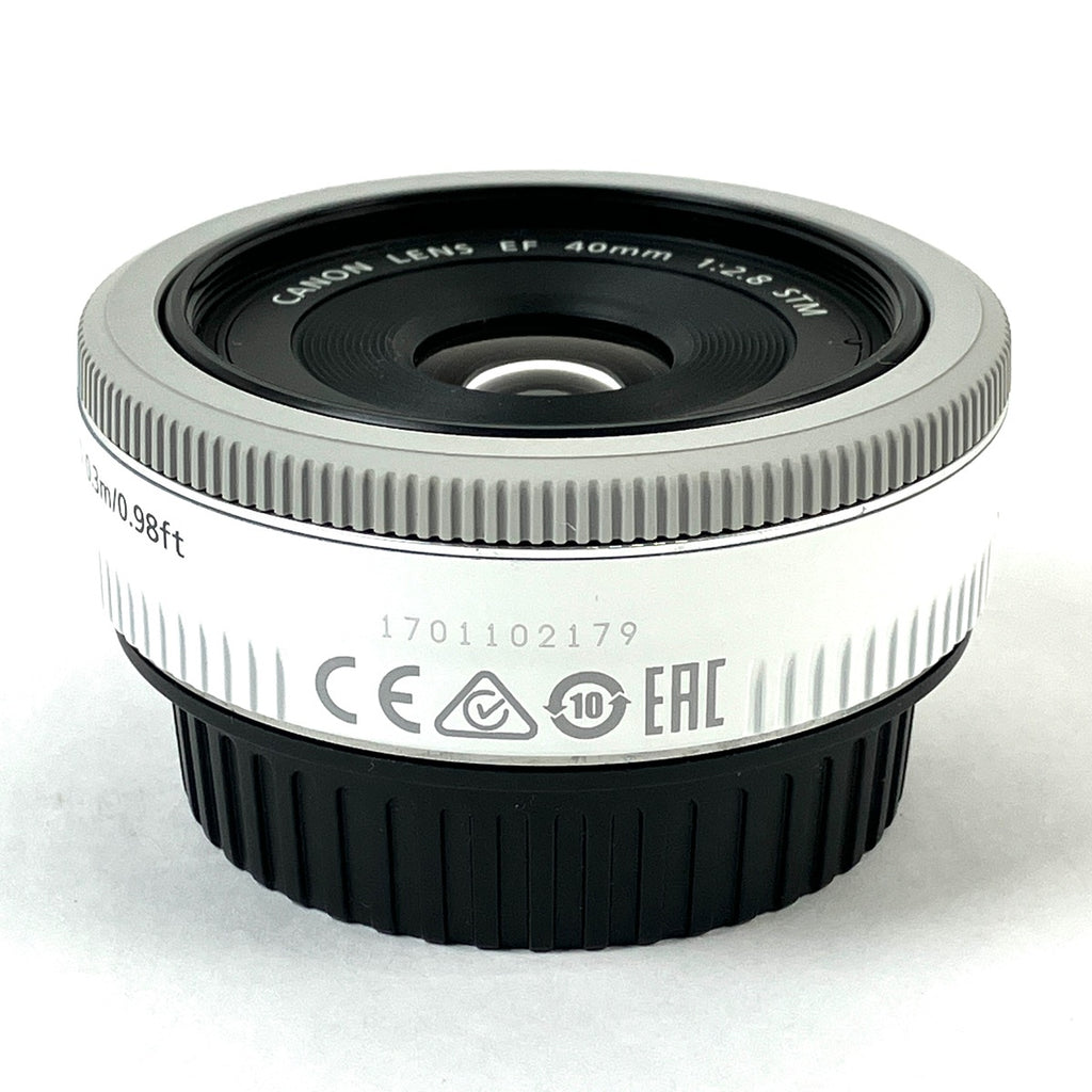 キヤノン Canon EF 40mm F2.8 STM ホワイト 一眼カメラ用レンズ（オートフォーカス） カメラ 【中古】cambb