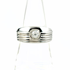 ダイヤモンド デザインリング プラチナ 指輪 リング 18号 Pt900 ダイヤモンド メンズ ノンブランドジュエリー 【中古】nbjwl