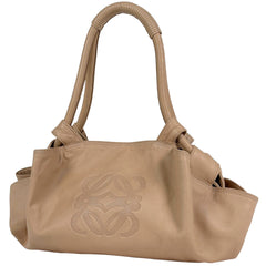 ロエベ ナッパアイレ アナグラム ハンドバッグ レザー ベージュ レディース ブランドバッグ・小物 【中古】brbag