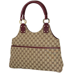グッチ GG柄 ハンドバッグ トートバッグ ワンショルダー ハンドバッグ GGキャンバス ベージュ レッド 132260 レディース ブランドバッグ・小物 【中古】brbag