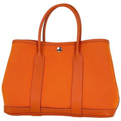 エルメス ガーデンパーティ TPM ハンドバッグ トートバッグ トワルオフィシエ オレンジポピー A レディース ブランドバッグ・小物 【中古】brbag