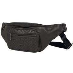 ボッテガヴェネタ イントレチャート ウエストバッグ ウエストポーチ 編み込み メッシュ ナッパ ボディバッグ レザー ブラウン レディース ブランドバッグ・小物 【中古】brbag