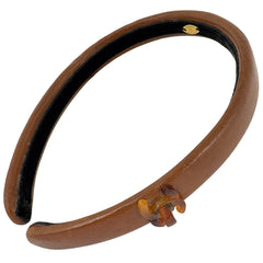 シャネル ココマーク カチューシャ ターンロック カチューシャ レザー ブラウン レディース ブランドアクセサリー 【中古】bracc