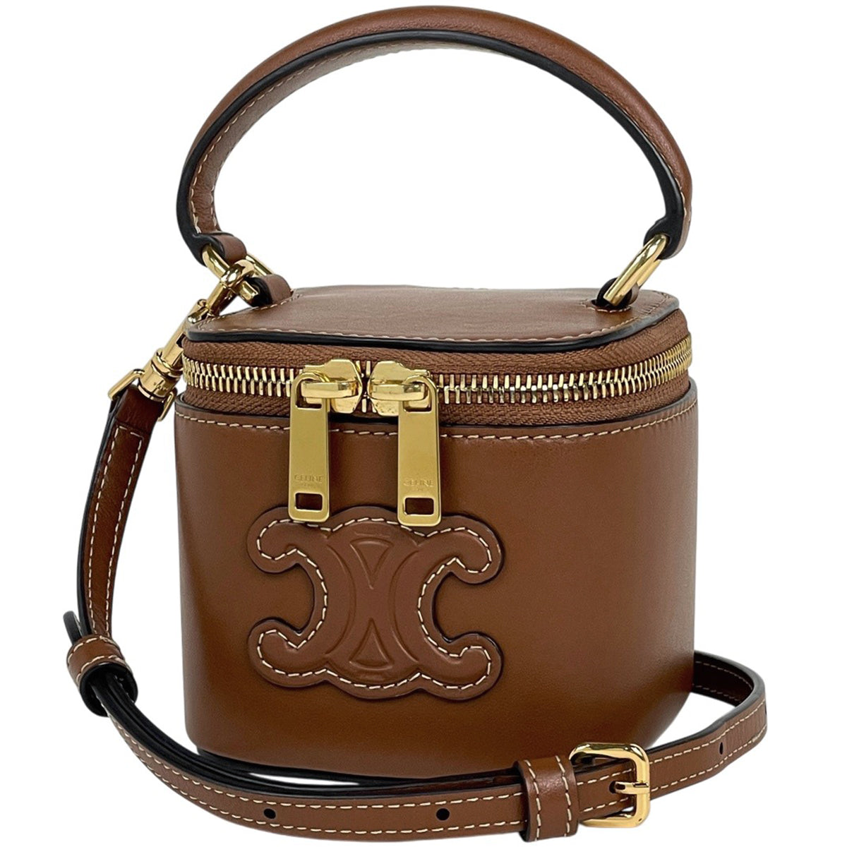 セリーヌ ミニ バニティーケース キュイル トリオンフ 2WAYショルダー