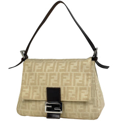 フェンディ ズッカ柄 ショルダーバッグ ハンドバッグ ワンショルダー マンマバゲット ショルダーバッグ キャンバス ベージュ ブラウン 26325 レディース ブランドバッグ・小物 【中古】brbag