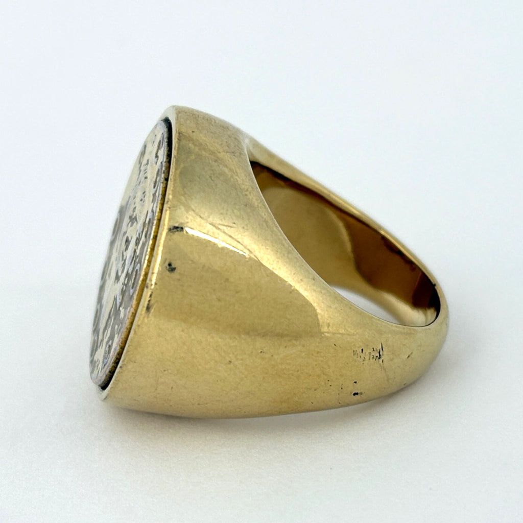 シャネル ココマーク リング コインモチーフ 指輪 リング 12号 GP ゴールド レディース ブランドアクセサリー 【中古】bracc