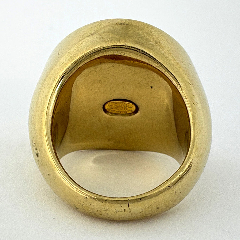 シャネル ココマーク リング コインモチーフ 指輪 リング 12号 GP ゴールド レディース ブランドアクセサリー 【中古】bracc