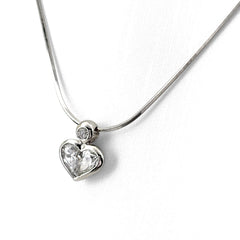 ハートモチーフ デザインネックレス ネックレス Pt900 Pt850 ダイヤモンド レディース ノンブランドジュエリー 【中古】nbjwl