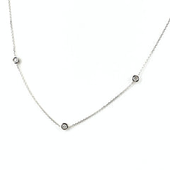 メレダイヤ デザインネックレス ネックレス K18 WG ダイヤモンド レディース ノンブランドジュエリー 【中古】nbjwl