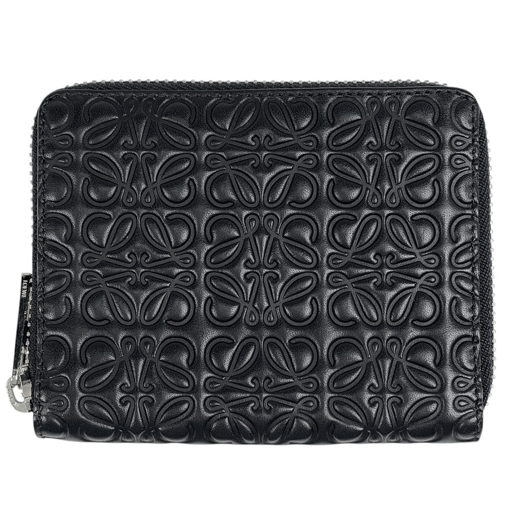 ロエベ アナグラム ラウンドファスナー 財布 ダブルファスナー レザー