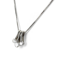 ダイヤモンド デザインネックレス ネックレス Pt900 Pt850 ダイヤモンド レディース ノンブランドジュエリー 【中古】nbjwl