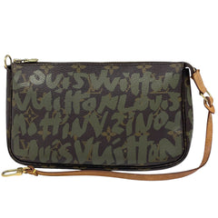 ルイ・ヴィトン ポシェット アクセソワール メイクポーチ 小物入れ アクセサリーポーチ モノグラムグラフィティ カーキ ブラウン M92191 レディース ブランドバッグ・小物 【中古】brbag