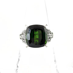 グリーントルマリン デザインリング リング 16.5号 Pt850 グリーントルマリン レディース ノンブランドジュエリー 【中古】nbjwl