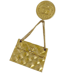 シャネル ココマーク ブローチ マトラッセ スイング ブローチ GP ゴールド レディース ブランドアクセサリー 【中古】bracc