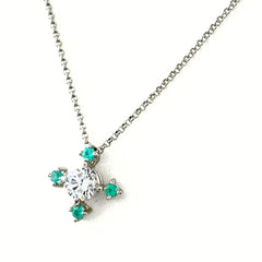 タサキ ダイヤモンド デザインネックレス ネックレス Pt900 Pt850 ダイヤモンド レディース ブランドジュエリー 【中古】brjwl