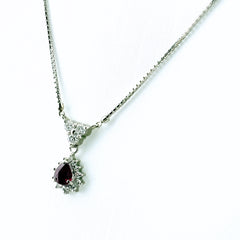 ルビー デザインネックレス ネックレス Pt900 Pt850 ルビー レディース ノンブランドジュエリー 【中古】nbjwl