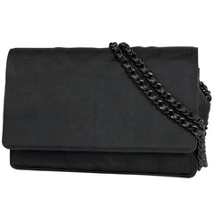 シャネル ニュートラベルライン チェーンウォレット ココマーク ショルダーバッグ 斜め掛け ショルダーバッグ ナイロンジャガード ブラック レディース ブランドバッグ・小物 【中古】brbag