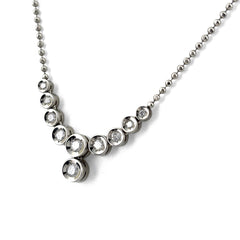 メレダイヤ デザインネックレス ネックレス Pt850 ダイヤモンド レディース ノンブランドジュエリー 【中古】nbjwl