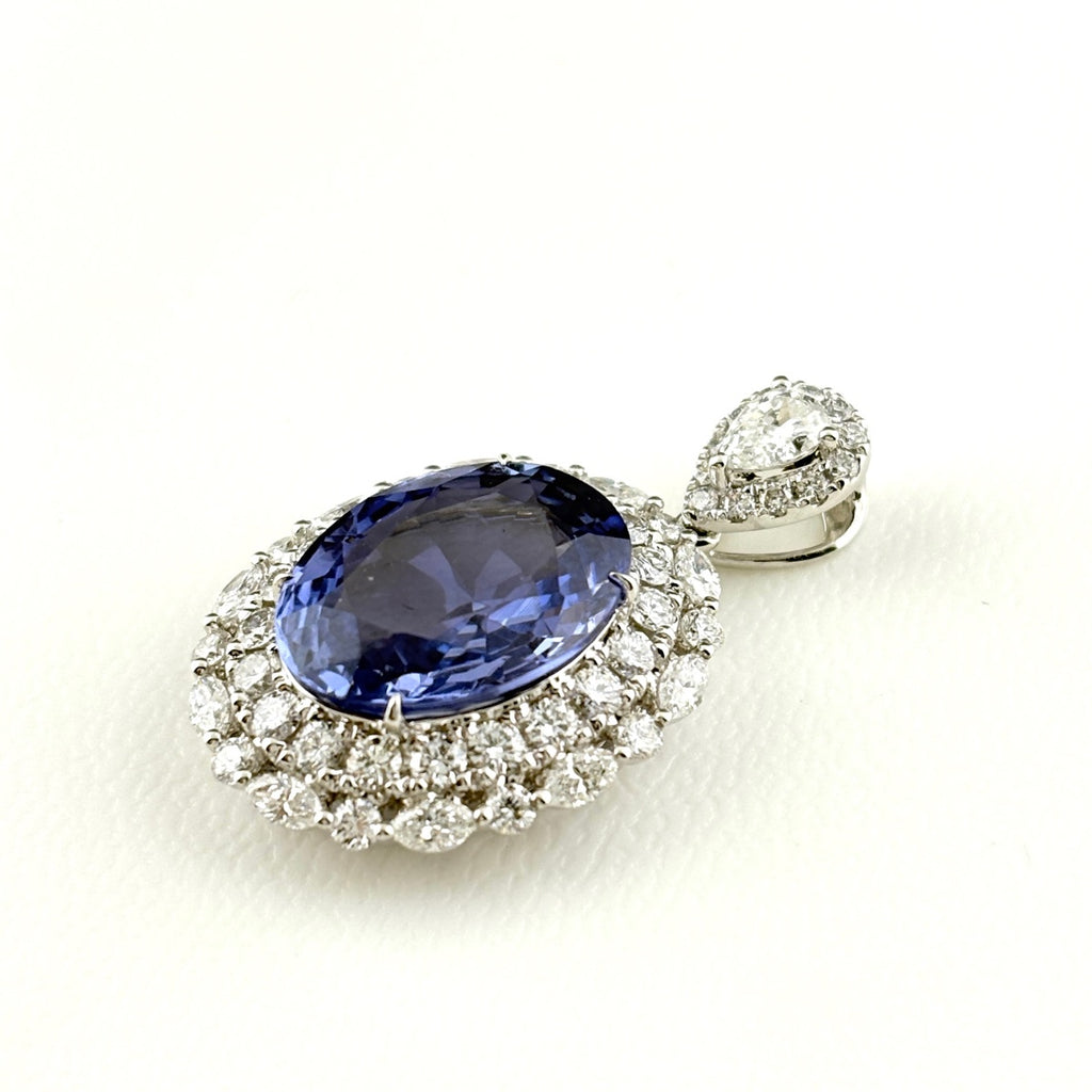 7.795ct サファイア チャーム ペンダントトップ Pt950 レディース ノン