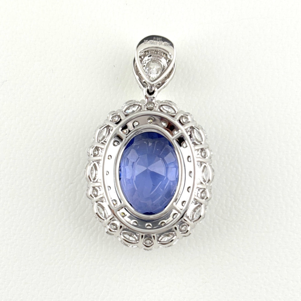 リメイク サファイア ペンダントトップ Pt950 7.795ct レディース ノン