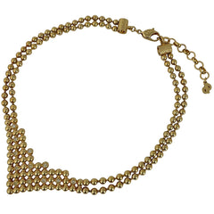 クリスチャンディオール ラインストーン デザイン ネックレス チョーカー ネックレス GP ゴールド レディース ブランドアクセサリー 【中古】bracc