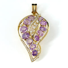 ピンクサファイア ペンダントトップ ペンダントトップ 750 ピンクサファイア ダイヤモンド レディース ノンブランドジュエリー 【中古】nbjwl