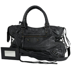 バレンシアガ ザ シティ 2WAY ショルダーバック ハンドバッグ レザー ブラック 115748 レディース ブランドバッグ・小物 【中古】brbag