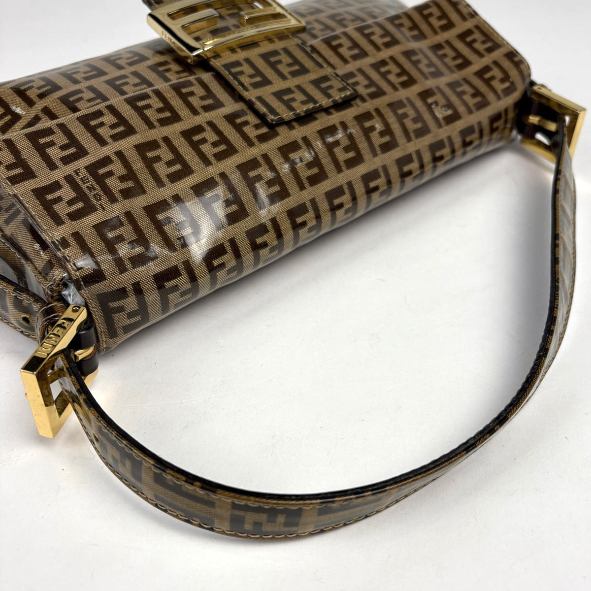 フェンディ ズッキーノ柄 マンマバゲット ハンドバッグ ワンショルダー