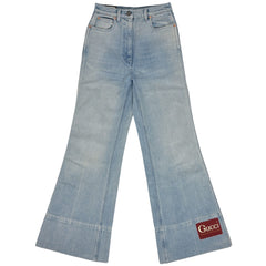 グッチ ウォッシュド デニム フレアパンツ ボトムス コットン ポリウレタン レディース ブランドアパレル 【中古】brapp