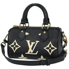 ルイ・ヴィトン ナノ スピーディ 2WAY ショルダーバッグ バイカラー ハンドバッグ モノグラムアンプラント ブラック ベージュ M81456 レディース ブランドバッグ・小物 【中古】brbag