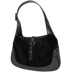 グッチ ジャッキーライン ショルダーバッグ ワンショルダー ハンドバッグ 001 01 3306 ショルダーバッグ スエード ブラック レディース ブランドバッグ・小物 【中古】brbag