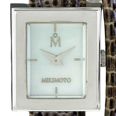 ミキモト ブレスウォッチ 腕時計 SS レザー パール SV クォーツ ホワイト レディース 時計 【中古】wtcbb