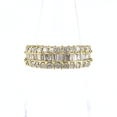 メレダイヤ デザインリング リング 7.5号 K18 ダイヤモンド レディース ノンブランドジュエリー 【中古】nbjwl