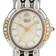 セイコー クレドール 2J81-5000 腕時計 SS YG ダイヤモンド クォーツ レディース 時計 【中古】wtcbb