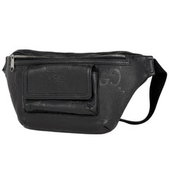 グッチ ジャンボGG ベルトバッグ ウエストバッグ ボディバッグ レザー ブラック 645093 レディース ブランドバッグ・小物 【中古】brbag