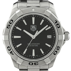 タグホイヤー アクアレーサー WAP1110 腕時計 SS クォーツ ブラック メンズ 時計 【中古】wtcbb