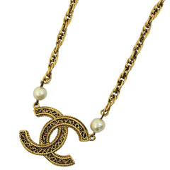 シャネル ココマーク フェイクパール ネックレス チョーカー ネックレス GP ゴールド レディース ブランドアクセサリー 【中古】bracc