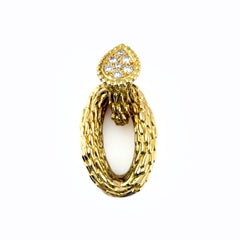 ブシュロン セルパンボエム ペンダントトップ YG イエローゴールド メレダイヤ ペンダントトップ 750 ダイヤモンド レディース ブランドジュエリー 【中古】brjwl