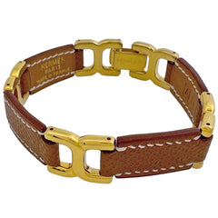 エルメス Hモチーフ ブレスレット 腕輪 ブレスレット GP ブラウン レディース ブランドアクセサリー 【中古】bracc