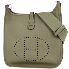 エルメス エヴリン 3 PM パンチング Hロゴ ショルダーバッグ トリヨンクレマンス グリーン エブリン W レディース ブランドバッグ・小物 【中古】brbag