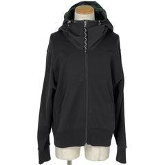 モンクレール ロゴ パーカー フーディ ダブルジップ トップス パーカー 綿 ブラック メンズ ブランドアパレル 【中古】brapp