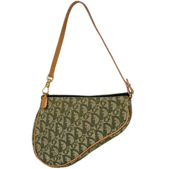 クリスチャンディオール トロッター柄 サドルバッグ ショルダーバッグ キャンバス レディース ブランドバッグ・小物 【中古】brbag