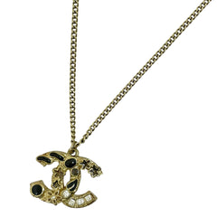 シャネル ココマーク フェイクパール ネックレス ラインストーン ネックレス GP ゴールド レディース ブランドアクセサリー 【中古】bracc